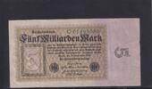 Weimarer Republik, Reichsbank, 5 Milliarden Mark Ro.112a, DEU-132a, Reichsdruck Serie: C, -