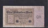 Weimarer Republik, Reichsbank, 5 Milliarden Mark Ro.112a, DEU-132a, Reichsdruck Serie: A, -