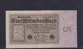 Weimarer Republik, Reichsbank, 5 Milliarden Mark Ro.112b, DEU-132b, Firmendruck FZ: R, -