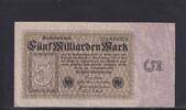 Weimarer Republik, Reichsbank, 5 Milliarden Mark Ro.112b, DEU-132b, Firmendruck FZ: R, -