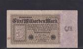 Weimarer Republik, Reichsbank, 5 Milliarden Mark Ro.112b, DEU-132b, Firmendruck FZ: R, -