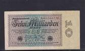 Weimarer Republik, Reichsbank, 10 Milliarden Mark Ro.113a, DEU-134a, Reichsdruck Serie: A, -