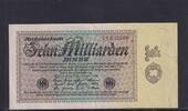 Weimarer Republik, Reichsbank, 10 Milliarden Mark Ro.113b, DEU-134b, Firmendruck, FZ: X, braun, -