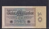 Weimarer Republik, Reichsbank, 10 Milliarden Mark Ro.113b, DEU-134b, Firmendruck, FZ: AM, braun, -