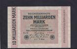 Weimarer Republik, Reichsbank, 10 Milliarden Mark Ro.114a, DEU-136f, Firmendruck, Wz. Hakensterne, KN 6stellig, FZ. PG, -