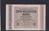 Weimarer Republik, Reichsbank, 10 Milliarden Mark Ro.114a, DEU-136f, Firmendruck, Wz. Hakensterne, KN 6stellig, FZ. DV, -