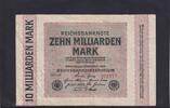 Weimarer Republik, Reichsbank, 10 Milliarden Mark Ro.114a, DEU-136f, Firmendruck, Wz. Hakensterne, KN 6stellig, FZ. GC, -