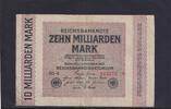 Weimarer Republik, Reichsbank, 10 Milliarden Mark Ro.114a, DEU-136f, Firmendruck, Wz. Hakensterne, KN 6stellig, FZ. SO, -