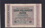 Weimarer Republik, Reichsbank, 10 Milliarden Mark Ro.114a, DEU-136f, Firmendruck, Wz. Hakensterne, KN 6stellig, FZ. NF, -