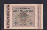 Weimarer Republik, Reichsbank, 10 Milliarden Mark Ro.114a, DEU-136f, Firmendruck, Wz. Hakensterne, KN 6stellig, FZ. GC, -