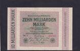 Weimarer Republik, Reichsbank, 10 Milliarden Mark Ro.114c, DEU-136b, Wz. Ringe, FZ: DK, -