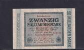 Weimarer Republik, Reichsbank, 20 Milliarden Mark Ro.115h, DEU-137d, Wz. Sterne mit S, FZ. RL, -