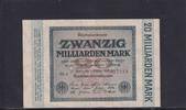 Weimarer Republik, Reichsbank, 20 Milliarden Mark Ro.115h, DEU-137d, Wz. Sterne mit S, FZ. RL, -