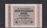 Weimarer Republik, Reichsbank, 10 Milliarden Mark Ro.114c, DEU-136b, Wz. Ringe FZ. PR, -