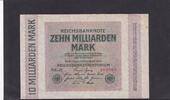 Weimarer Republik, Reichsbank, 10 Milliarden Mark Ro.114c, DEU-136b, Wz. Ringe FZ. WB, -