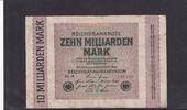 Weimarer Republik, Reichsbank, 10 Milliarden Mark Ro.114d, DEU-136c, Wz. Sterne mit S FZ. RL, -