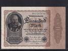 Weimarer Republik, Reichsbank, 1000 Mark Ro.81bb, DEU-92d 2, Firmendruck FZ: B, mit Bogenwasserzeichen 2, -