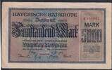 Deutsches Reich, Bayerische Notenbank, 5000 Mark München, Bayerische Notenbank, BAY-6, Serie: B, -