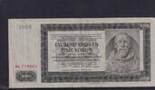 Deutsches Reich, Drittes Reich, 1000 Kronen Ro.566d,ZWK-20a, ohne Perforation SPECIMEN, Serie: Ha, -