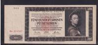 Deutsches Reich, Drittes Reich, 500 Kronen Ro.565e,ZWK-18b, mit Perforation SPECIMEN, Serie: Ka, -