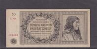 Deutsches Reich, Drittes Reich, 50 Kronen Ro.564a,ZWK-16a, ohne Perforation SPECIMEN, -
