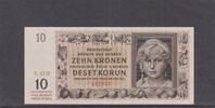 Deutsches Reich, Drittes Reich, 10 Kronen Ro.562b,ZWK-14b, mit Perforation SPECIMEN, Serie: N, -