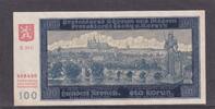 Deutsches Reich, Drittes Reich, 100 Kronen Ro.560d, ZWK-12a, II. Auflage, Serie: G, rot, -