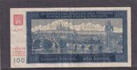 Deutsches Reich, Drittes Reich, 100 Kronen Ro.560d, ZWK-12a, II. Auflage, Serie: G, rot, -