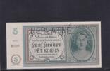 Deutsches Reich, Drittes Reich, 5 Kronen Ro.559c, ZWK-10-M, mit Perforation NEPLATNE, -