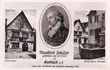 Deutsches Reich, Württemberg, Ansichtskarte Marbach am Neckar, Schiller, -