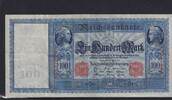 Deutsches Reich, Kaiserreich, 100 Mark Papier weiß, Serie: C, -