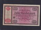 Deutsches Reich, Drittes Reich, 10 Reichsmark Ro.709b, DEU-233, ohne Perforation ENTWERTET, -