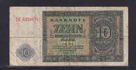 Deutschland, DDR, 10 Mark Ro.343d, DDR-5, KN 7 stellig Serie: DK, Platten Nr.154/167, -
