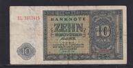 Deutschland, DDR, 10 Mark Ro.343d, DDR-5, KN 7 stellig Serie: EL, Platten Nr.22/27, -