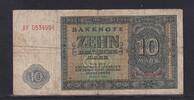 Deutschland, DDR, 10 Mark Ro.343d, DDR-5, KN 7 stellig Serie: AF, Platten Nr.86/125 -