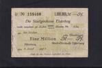 Weimarer Republik, Sachsen, 1 Million Mark Elsterberg Stadt-Girokasse, -