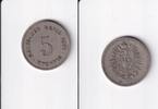 Deutsches Reich, Kaiserreich, 5 Pfennig kleiner Adler, Kupfer/ Nickel, -