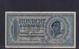 Deutsches Reich, Drittes Reich, Ukraine, 100 Karbowanez Ro.597a, ZWK-53a, KN 6stellig,, Zentralnotenbank Ukraine, -