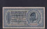 Deutsches Reich, Drittes Reich, Ukraine, 100 Karbowanez Ro.597a, ZWK-53a, KN 6stellig,, Zentralnotenbank Ukraine, -