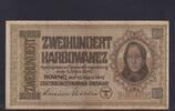 Deutsches Reich, Drittes Reich, Ukraine, 200 Karbowanez Ro.598b, ZWK-54b, KN 7stellig,, Zentralnotenbank Ukraine, -