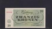 Deutsches Reich, Drittes Reich, 20 Kronen Ghetto Theresienstadt, -