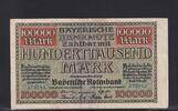 Bayern, 100000 Mark München, Bayerische Notenbank, -