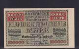 Bayern, 100000 Mark München, Bayerische Notenbank, -