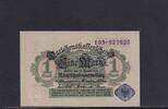 Deutsches Reich, Kaiserreich, 1 Mark Ro.51d, DEU-187, Inflationsausgabe, mit Unterdruck, Siegel blau, -