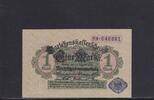 Deutsches Reich, Kaiserreich, 1 Mark Ro.51d, DEU-187, Inflationsausgabe, mit Unterdruck, Siegel blau, -