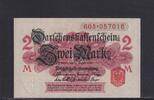 Deutsches Reich, Kaiserreich, 2 Mark Ro.52b, DEU-59b, Erste Kriegsausgabe, ohne Unterdruck, Siegel rot, -