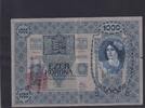 Tschechoslowakei, 1000 Kronen Zeitgenössische Fälschung der aufgedruckten Marke, Original aus der Zeit, -