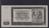 Deutsches Reich, Drittes Reich, 1000 Kronen Ro.566d,ZWK-20a, ohne Perforation SPECIMEN, Serie: Da, -