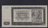 Deutsches Reich, Drittes Reich, 1000 Kronen Ro.566d,ZWK-20a, ohne Perforation SPECIMEN, Serie: Da, -