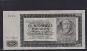 Deutsches Reich, Drittes Reich, 1000 Kronen Ro.566d,ZWK-20a, ohne Perforation SPECIMEN, Serie: Da, -